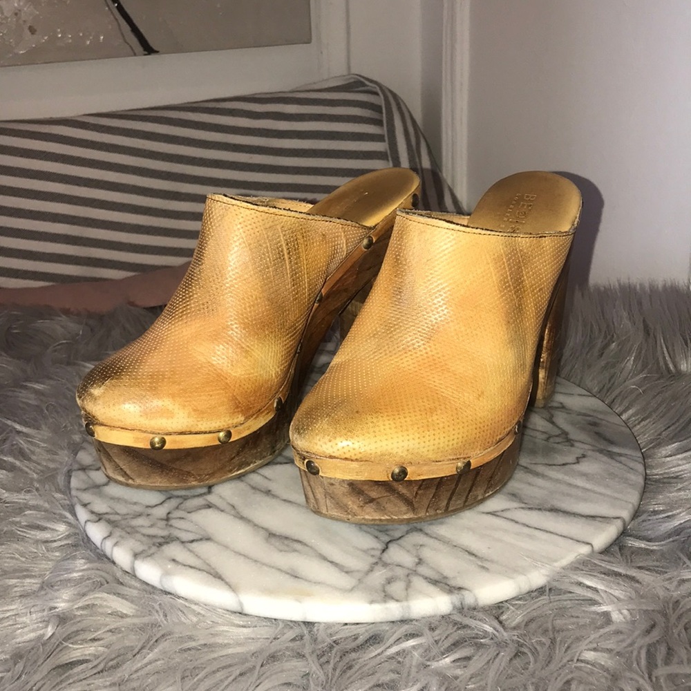 BED|STU high heel destructed clogs